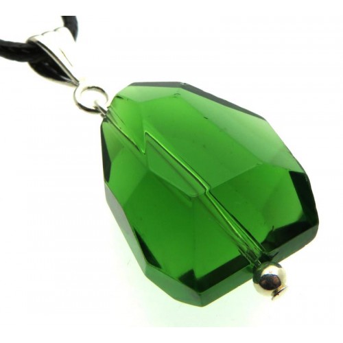 Large Random Faceted Atlantean Green Andara Crystal Pendant